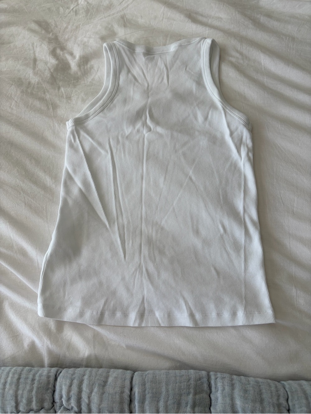 Lacoste White Ribbed Tank - Picture 3 of 5